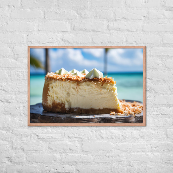 Coconut Cheesecake Framed poster 🤤 from Yumify.AI