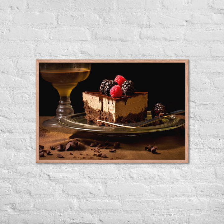 Chocolate Cheesecake Framed poster 🤤 from Yumify.AI