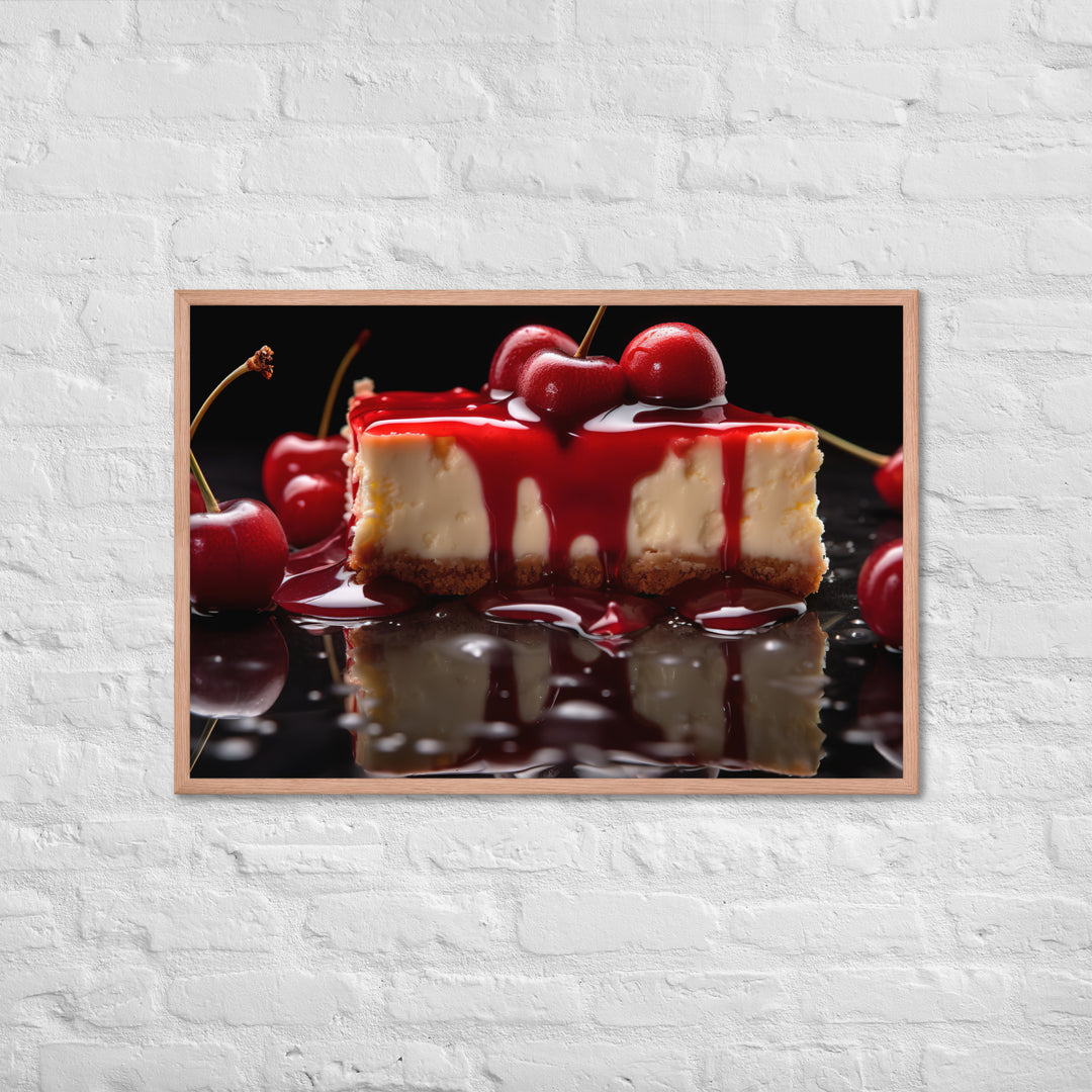 Cherry Cheesecake Framed poster 🤤 from Yumify.AI