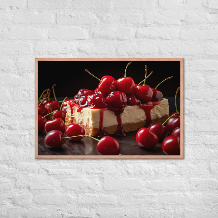 Cherry Cheesecake Framed poster 🤤 from Yumify.AI