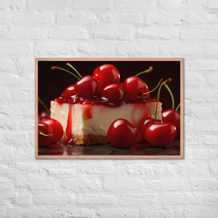 Cherry Cheesecake Framed poster 🤤 from Yumify.AI