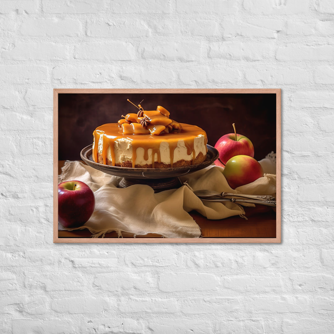 Caramel Apple Cheesecake Framed poster 🤤 from Yumify.AI