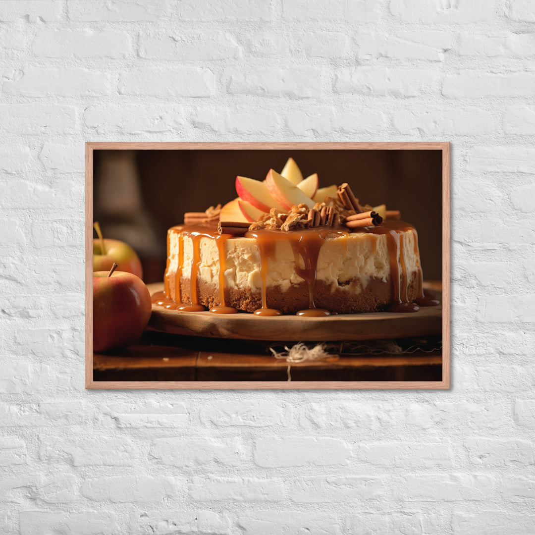 Caramel Apple Cheesecake Framed poster 🤤 from Yumify.AI