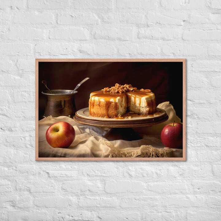 Caramel Apple Cheesecake Framed poster 🤤 from Yumify.AI