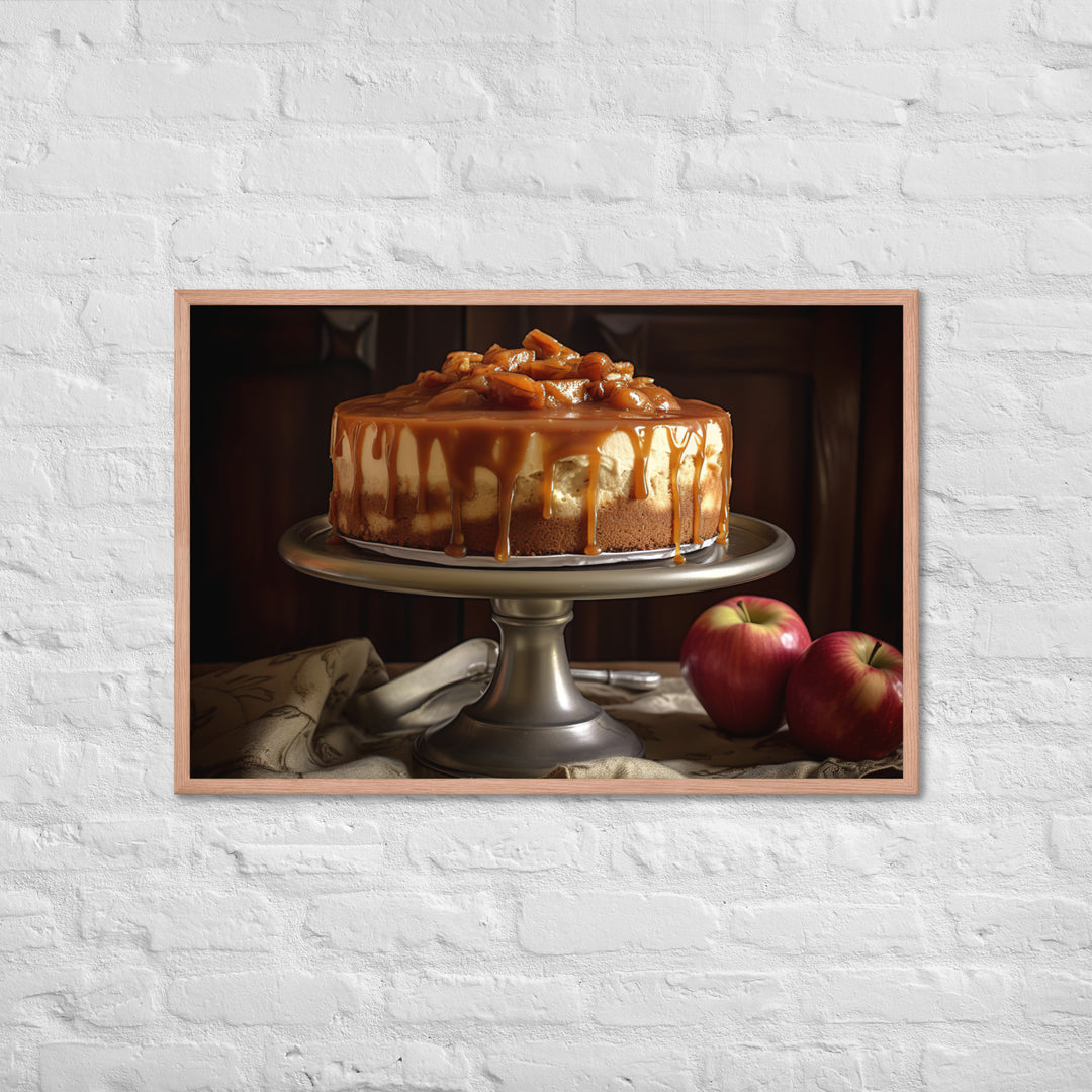 Caramel Apple Cheesecake Framed poster 🤤 from Yumify.AI