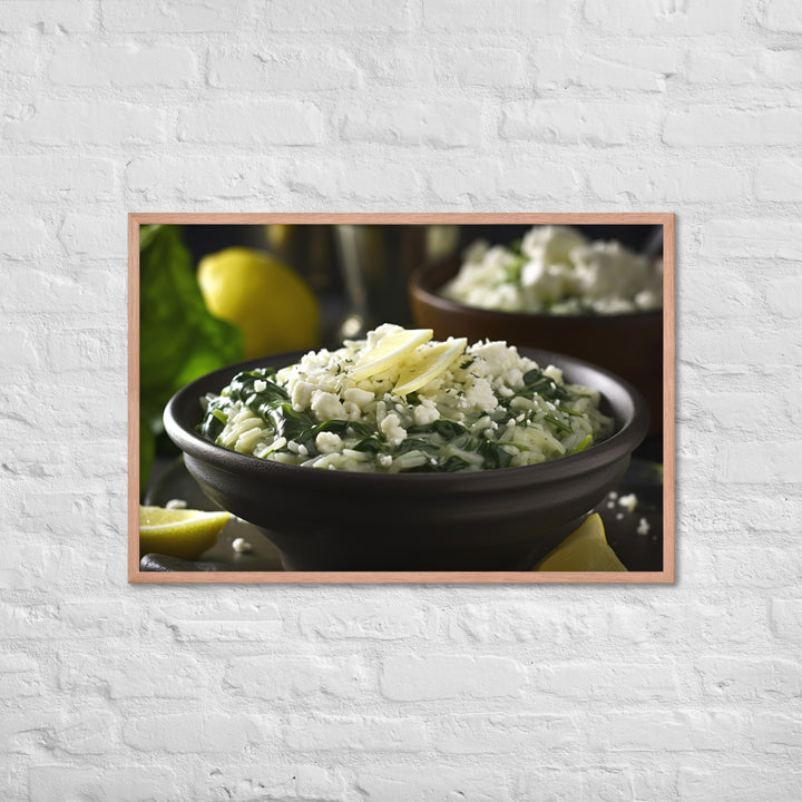 Spinach and Feta Risotto Framed poster 🤤 from Yumify.AI