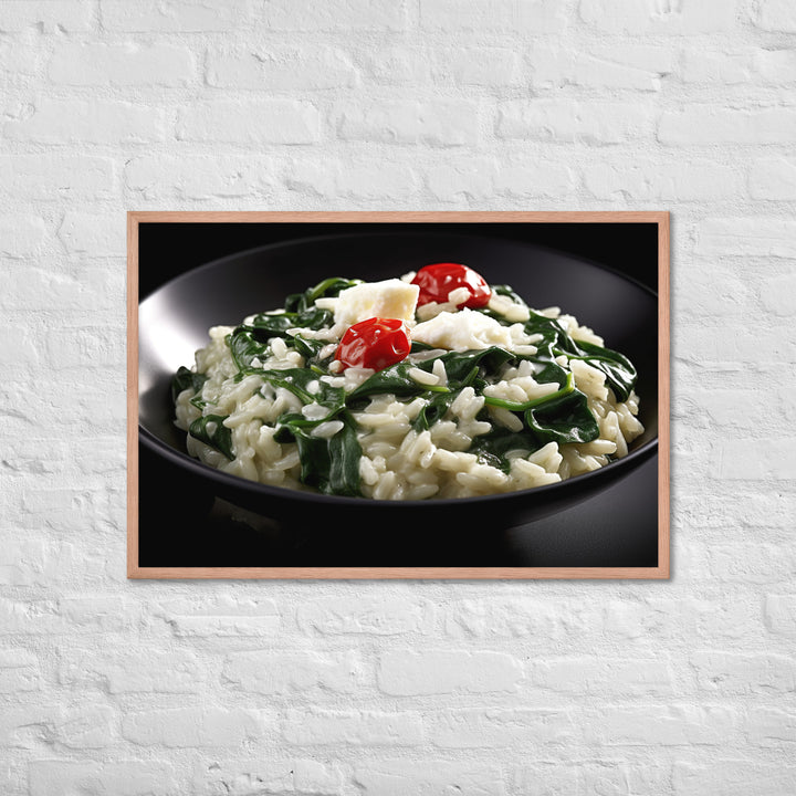 Spinach and Feta Risotto Framed poster 🤤 from Yumify.AI