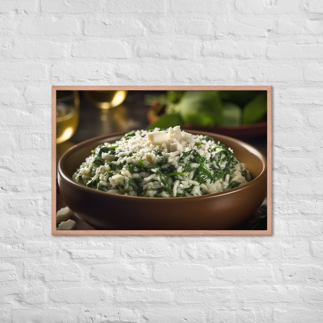 Spinach and Feta Risotto Framed poster 🤤 from Yumify.AI