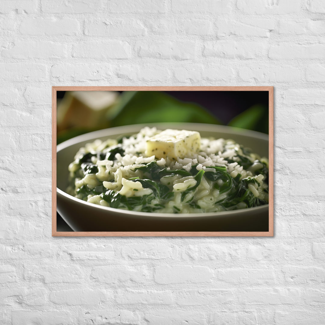 Spinach and Feta Risotto Framed poster 🤤 from Yumify.AI