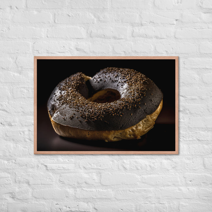 Pumpernickel Bagel Framed poster 🤤 from Yumify.AI