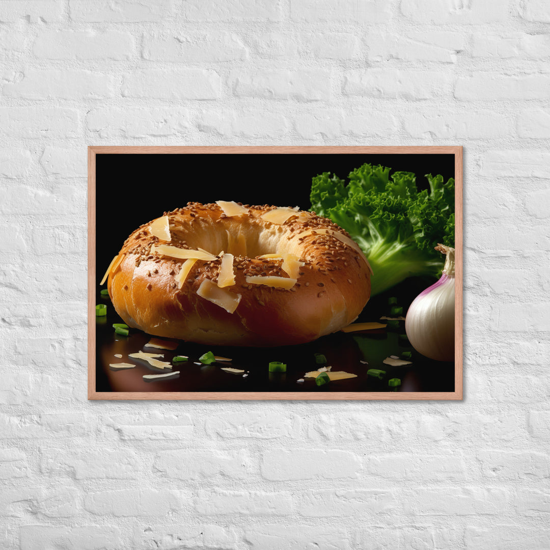 Onion Bagel Framed poster 🤤 from Yumify.AI