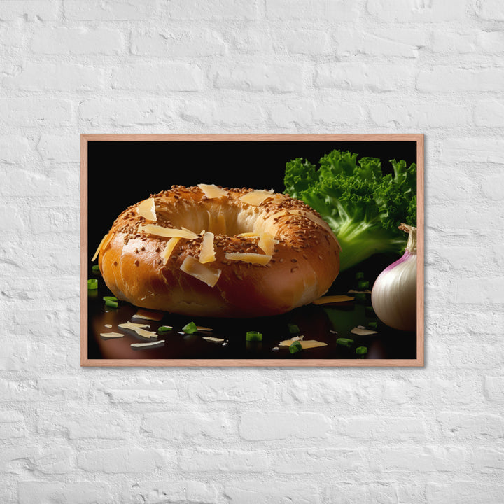 Onion Bagel Framed poster 🤤 from Yumify.AI