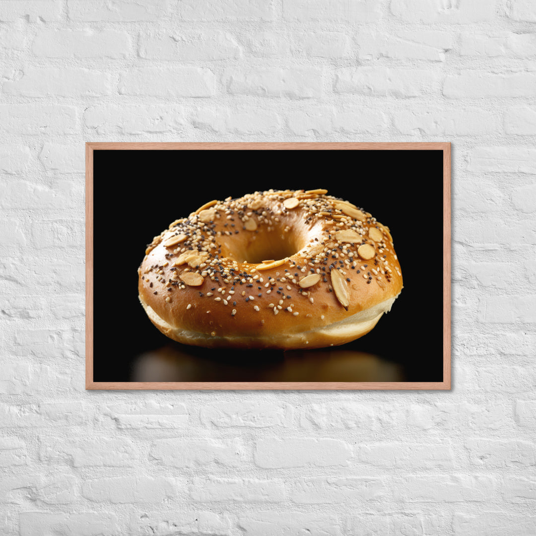 Multigrain Bagel Framed poster 🤤 from Yumify.AI