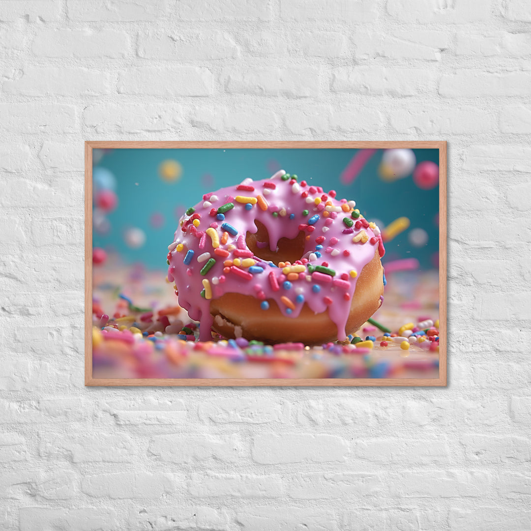 Sprinkle Donut Framed poster 🤤 from Yumify.AI