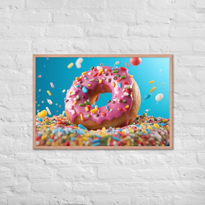 Sprinkle Donut Framed poster 🤤 from Yumify.AI