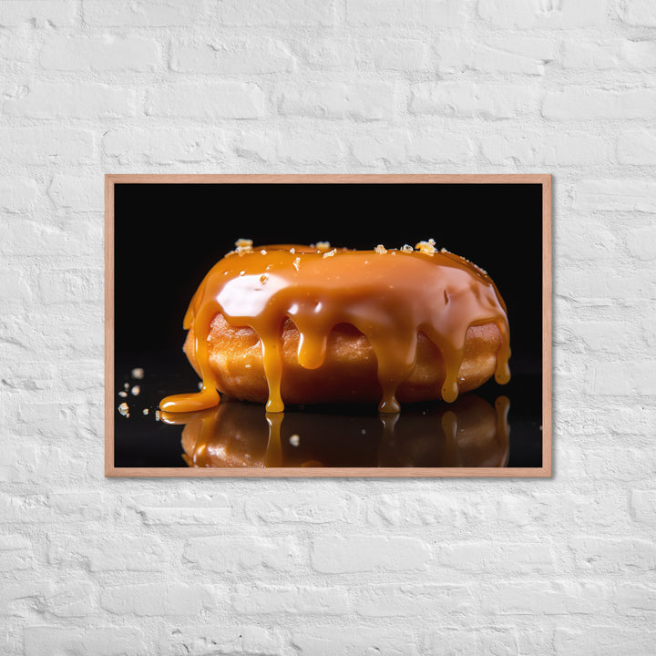 Salted Caramel Donut Framed poster 🤤 from Yumify.AI