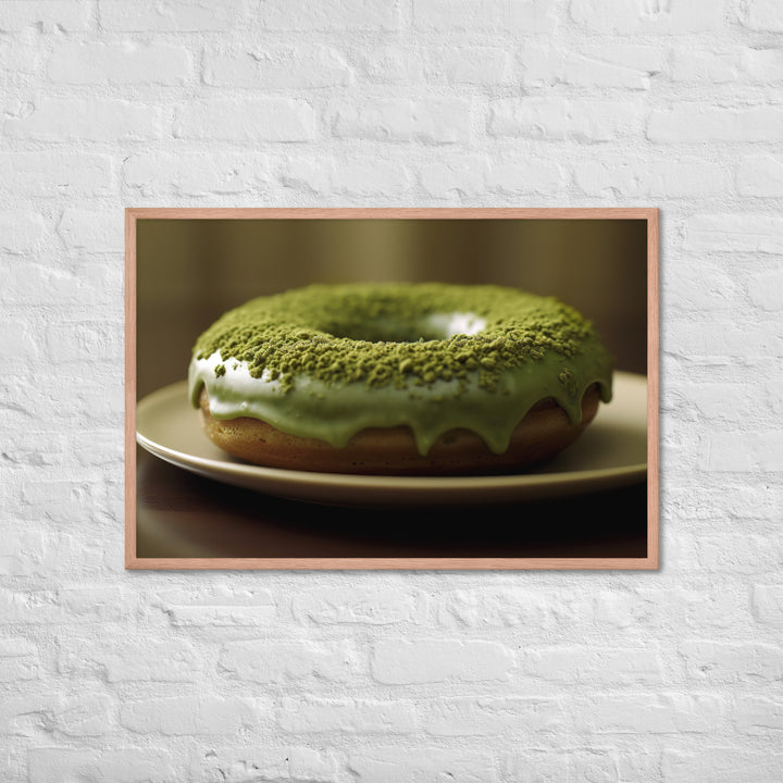 Matcha Green Tea Donut Framed poster 🤤 from Yumify.AI