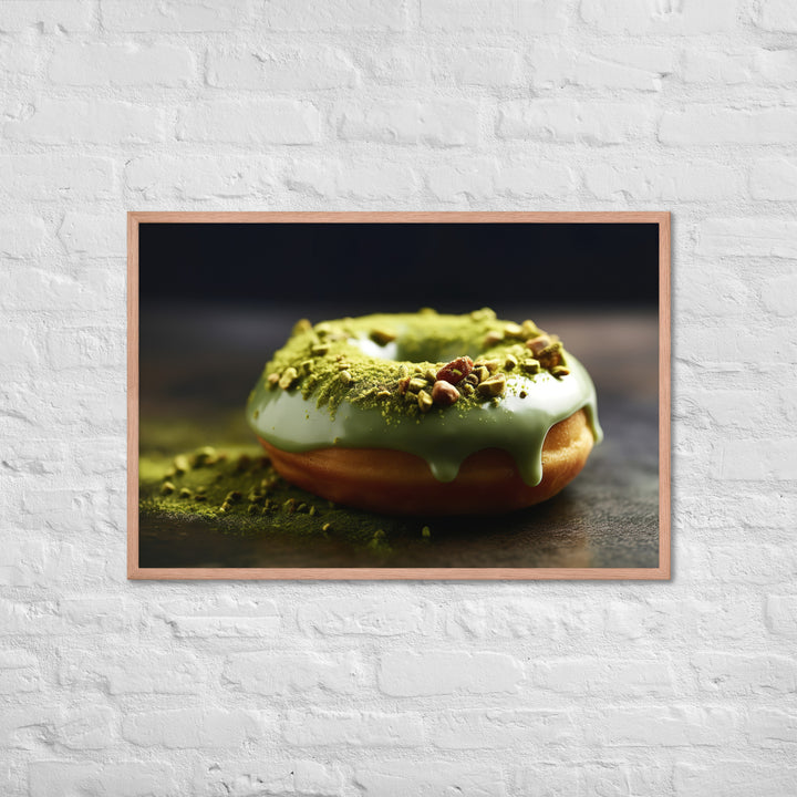 Matcha Green Tea Donut Framed poster 🤤 from Yumify.AI