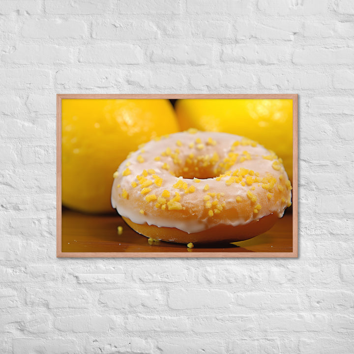 Lemon Filled Donut Framed poster 🤤 from Yumify.AI