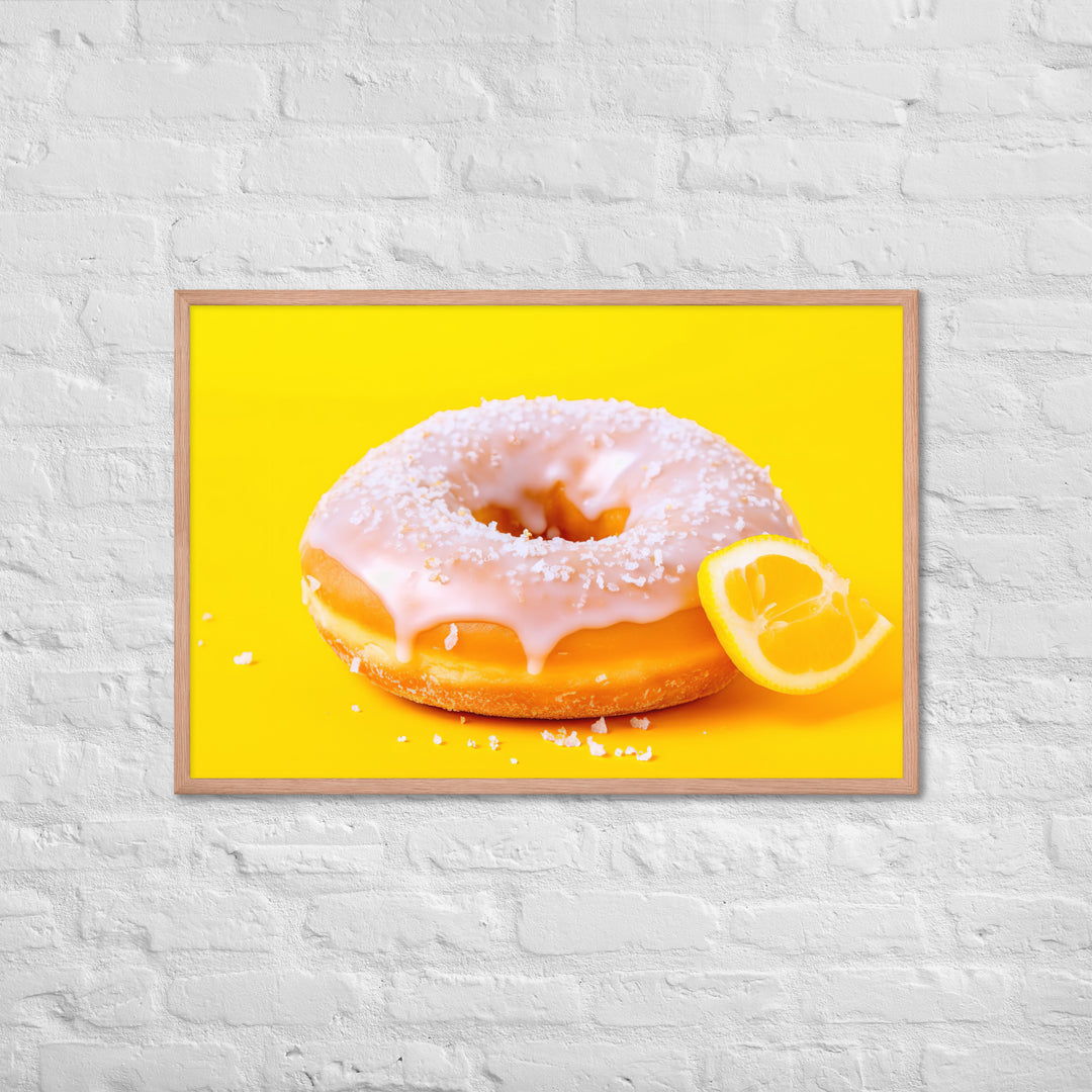 Lemon Filled Donut Framed poster 🤤 from Yumify.AI