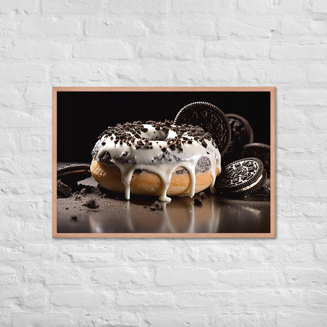 Cookies and Cream Donut Framed poster 🤤 from Yumify.AI