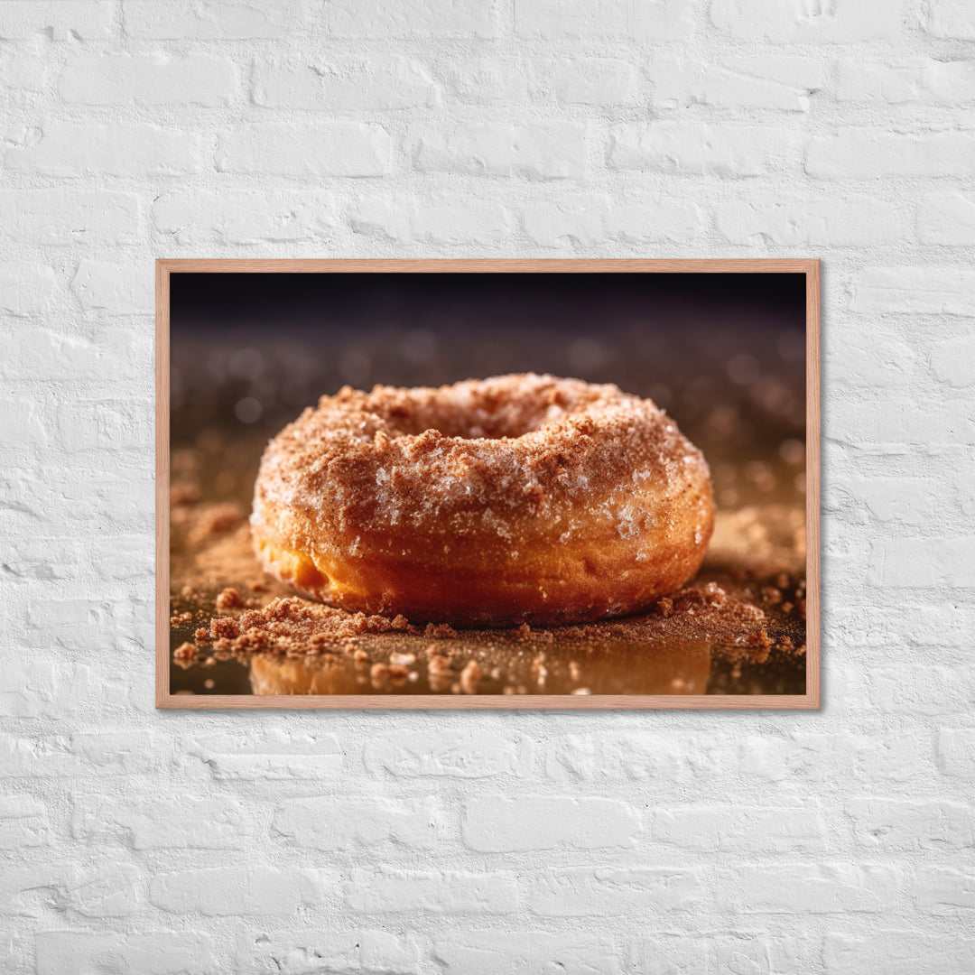 Cinnamon Sugar Donut Framed poster 🤤 from Yumify.AI