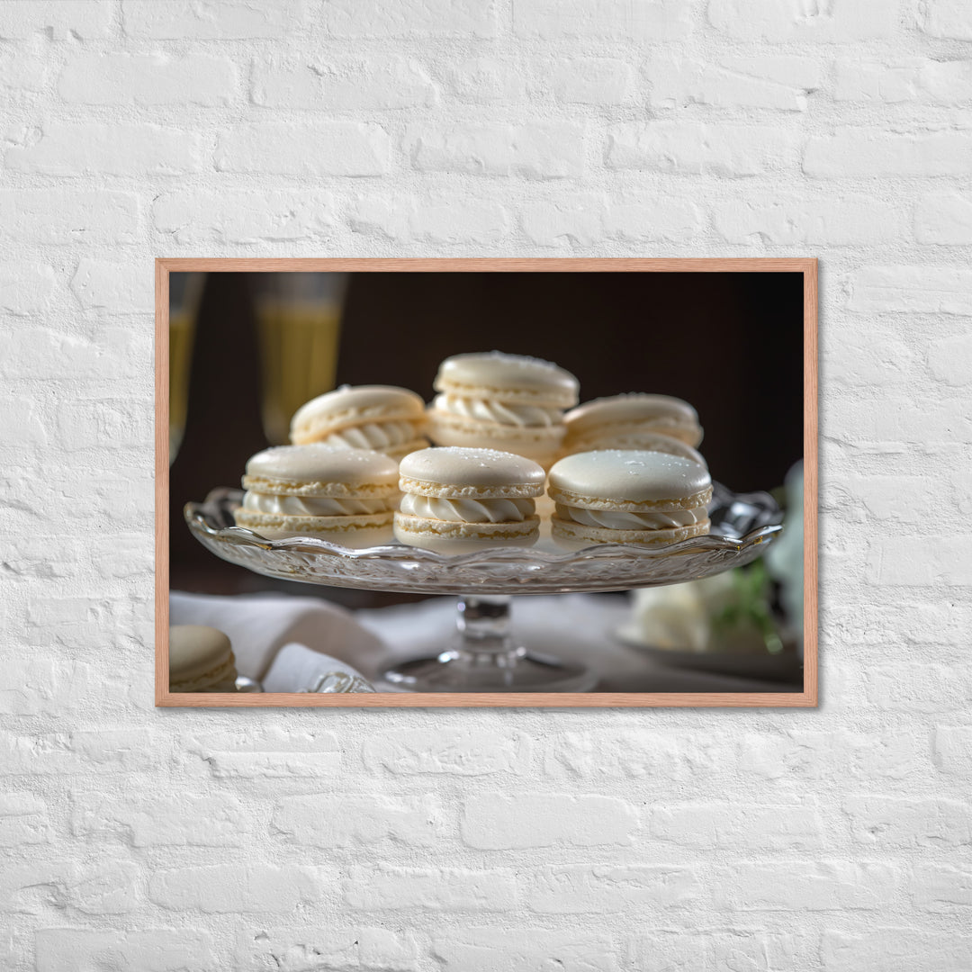 Vanilla Macarons Framed poster 🤤 from Yumify.AI