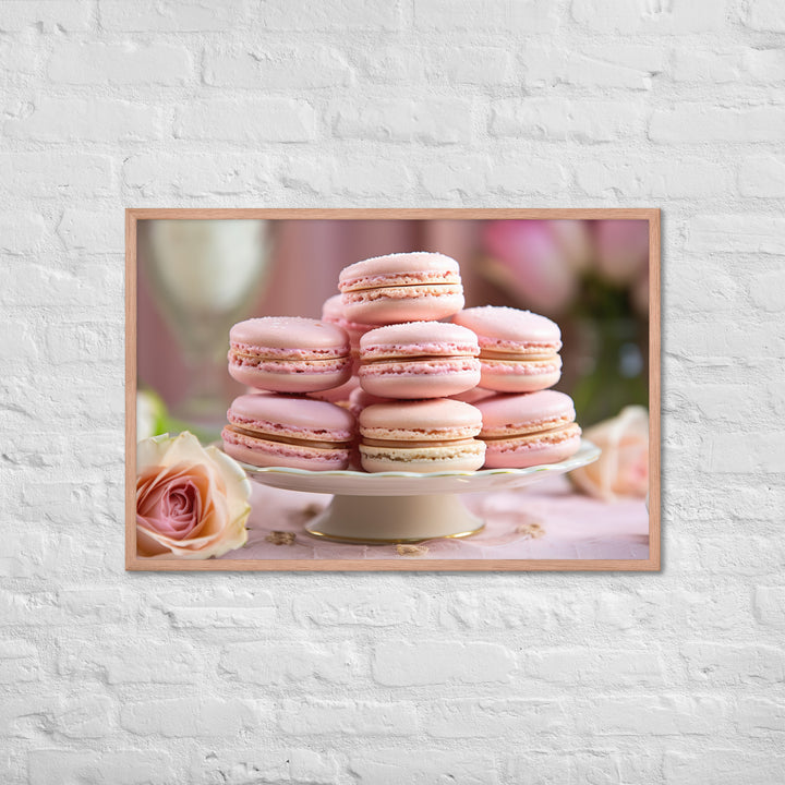 Rose Macarons Framed poster 🤤 from Yumify.AI