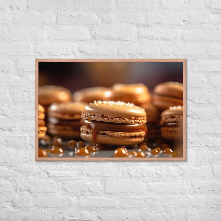 Salted Caramel Macarons Framed poster 🤤 from Yumify.AI