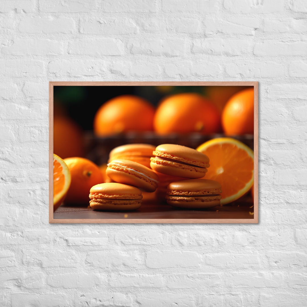 Orange Macarons Framed poster 🤤 from Yumify.AI