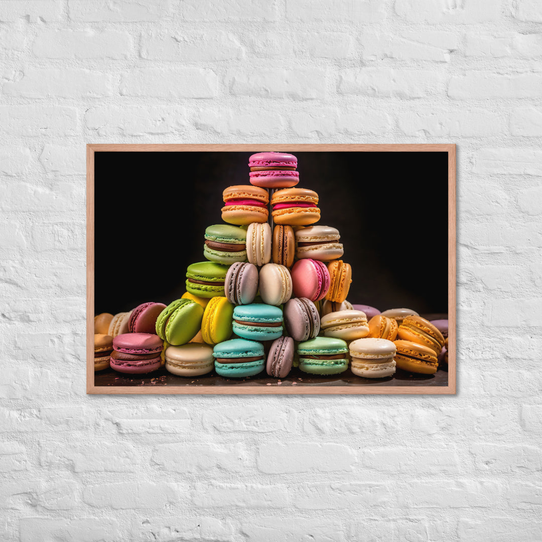 Mixed Flavored Macarons Framed poster 🤤 from Yumify.AI