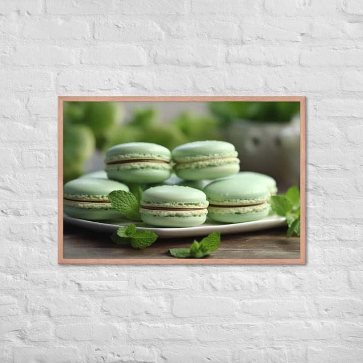 Mint Macarons Framed poster 🤤 from Yumify.AI