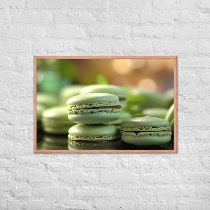 Mint Macarons Framed poster 🤤 from Yumify.AI