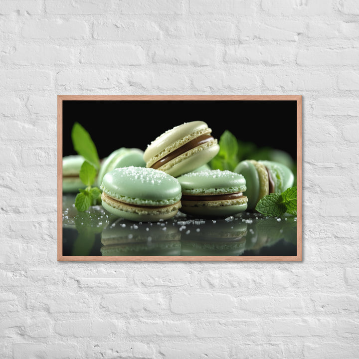 Mint Macarons Framed poster 🤤 from Yumify.AI