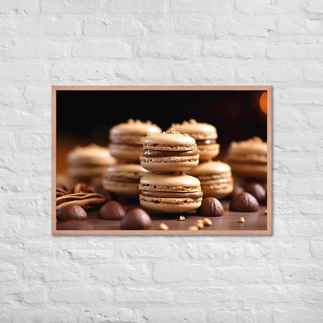 Hazelnut Macarons Framed poster 🤤 from Yumify.AI