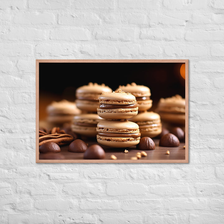 Hazelnut Macarons Framed poster 🤤 from Yumify.AI