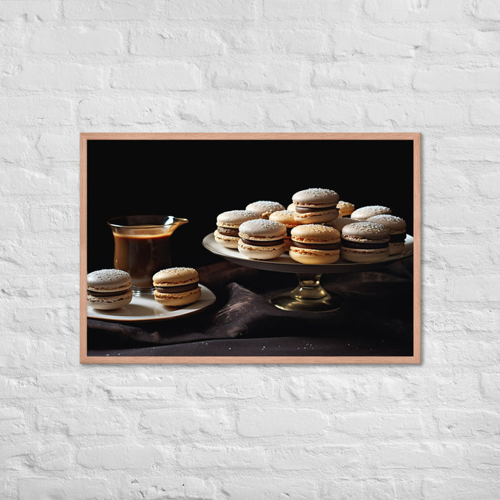 Earl Grey Macarons Framed poster 🤤 from Yumify.AI