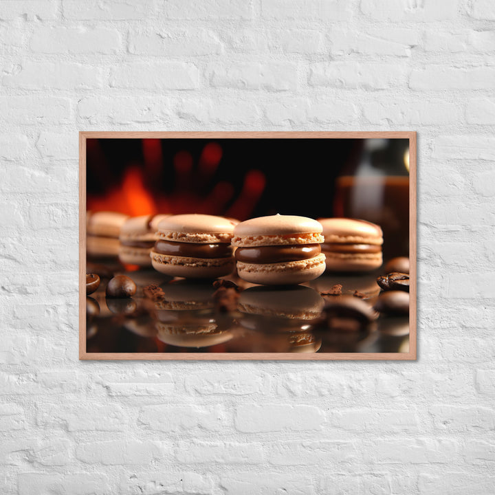 Coffee Macarons Framed poster 🤤 from Yumify.AI