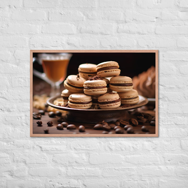 Coffee Macarons Framed poster 🤤 from Yumify.AI