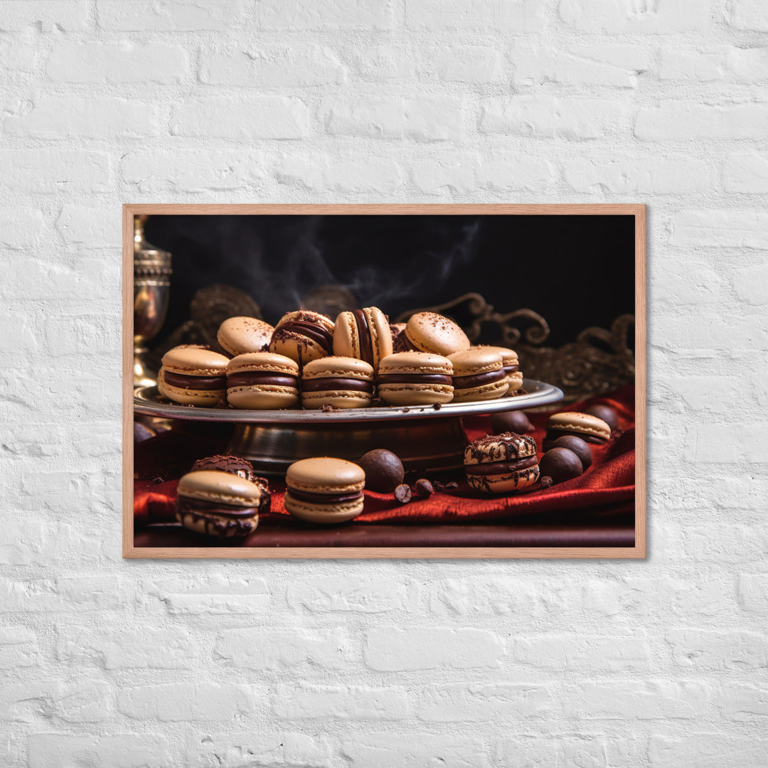Chocolate Macarons Framed poster 🤤 from Yumify.AI