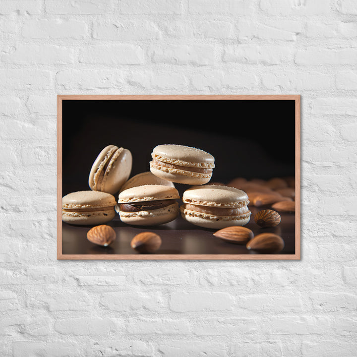 Almond Macarons Framed poster 🤤 from Yumify.AI