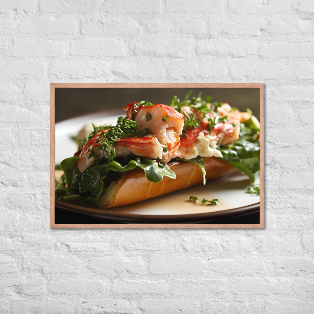 Tarragon Lobster Roll Framed poster 🤤 from Yumify.AI