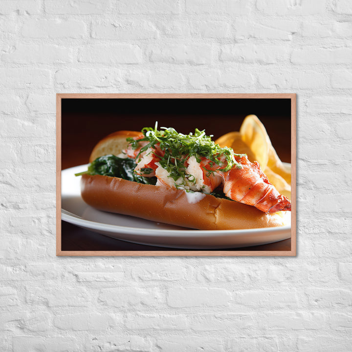 Tarragon Lobster Roll Framed poster 🤤 from Yumify.AI