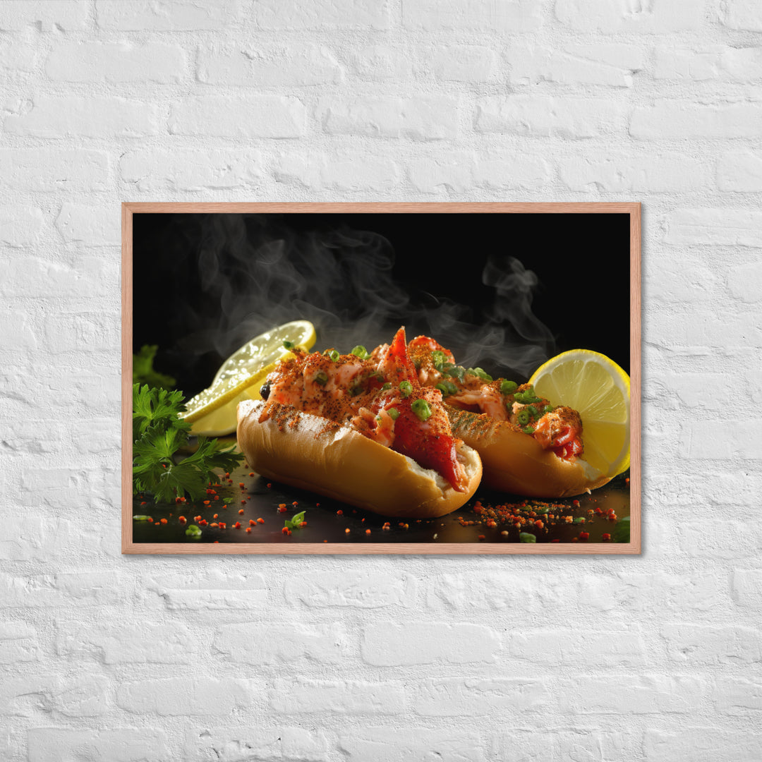 Spicy Lobster Roll Framed poster 🤤 from Yumify.AI