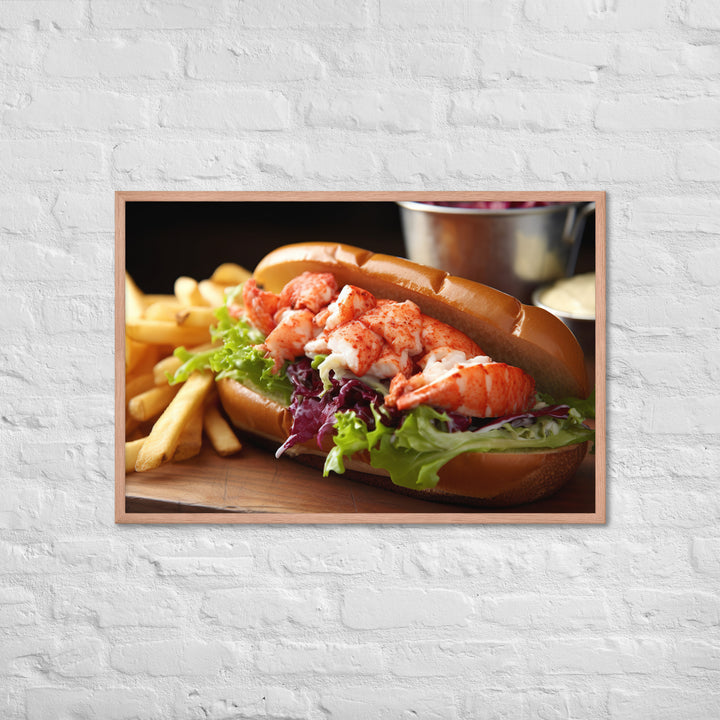 Maine Style Lobster Roll Framed poster 🤤 from Yumify.AI