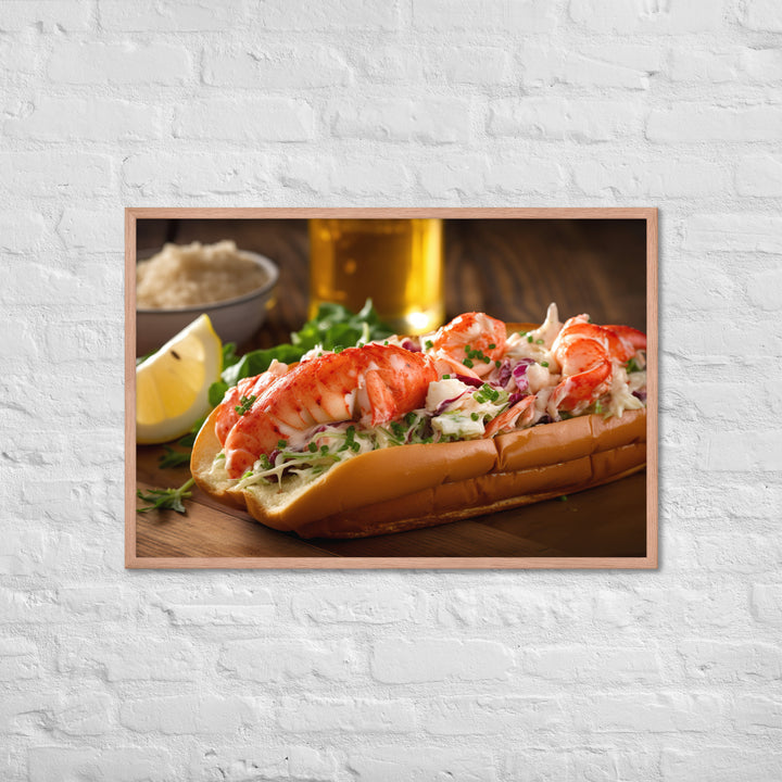 Maine Style Lobster Roll Framed poster 🤤 from Yumify.AI