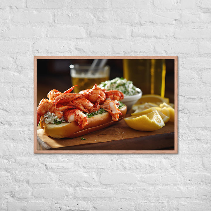 Lemon Butter Lobster Roll Framed poster 🤤 from Yumify.AI