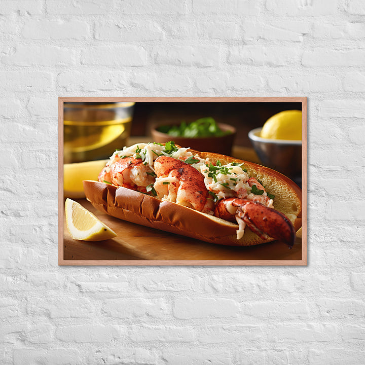 Lemon Butter Lobster Roll Framed poster 🤤 from Yumify.AI