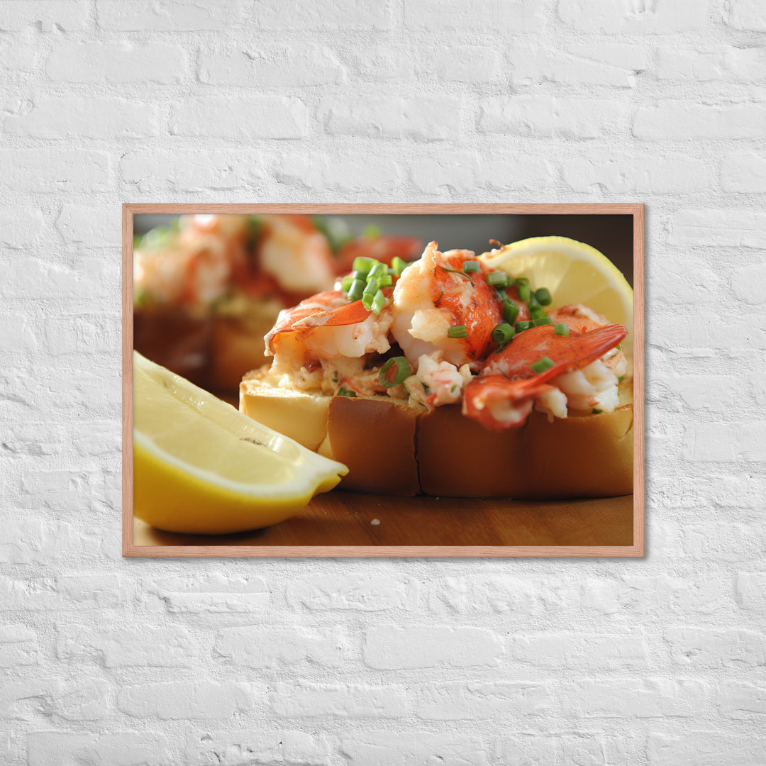 Lemon Butter Lobster Roll Framed poster 🤤 from Yumify.AI