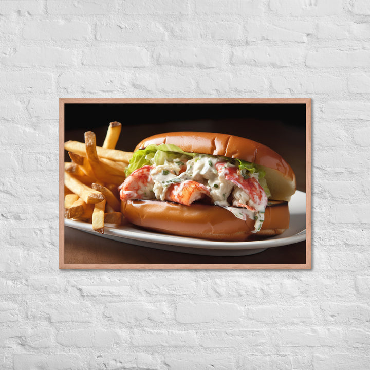 Connecticut Style Lobster Roll Framed poster 🤤 from Yumify.AI